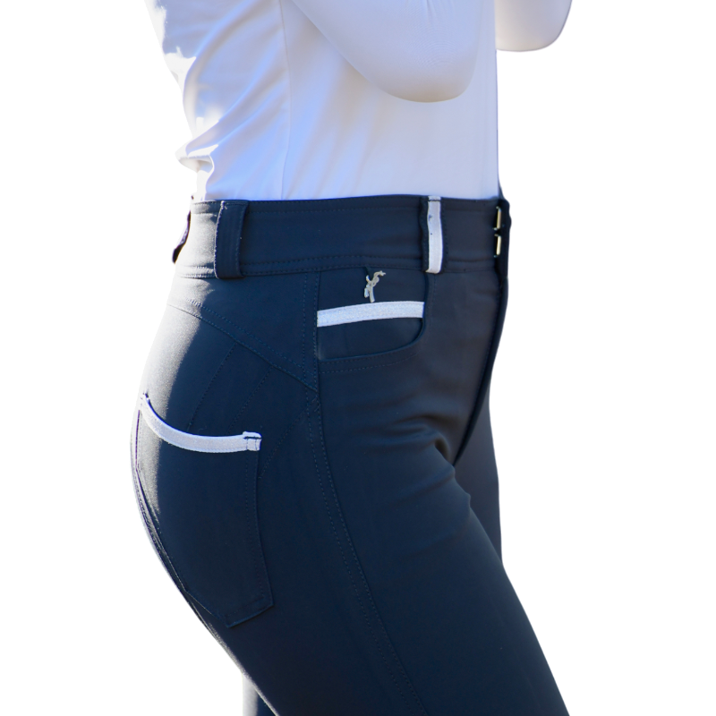 Pénélope - Pantaloni da equitazione donna Fun Pushup full seat blu navy | - Ohlala