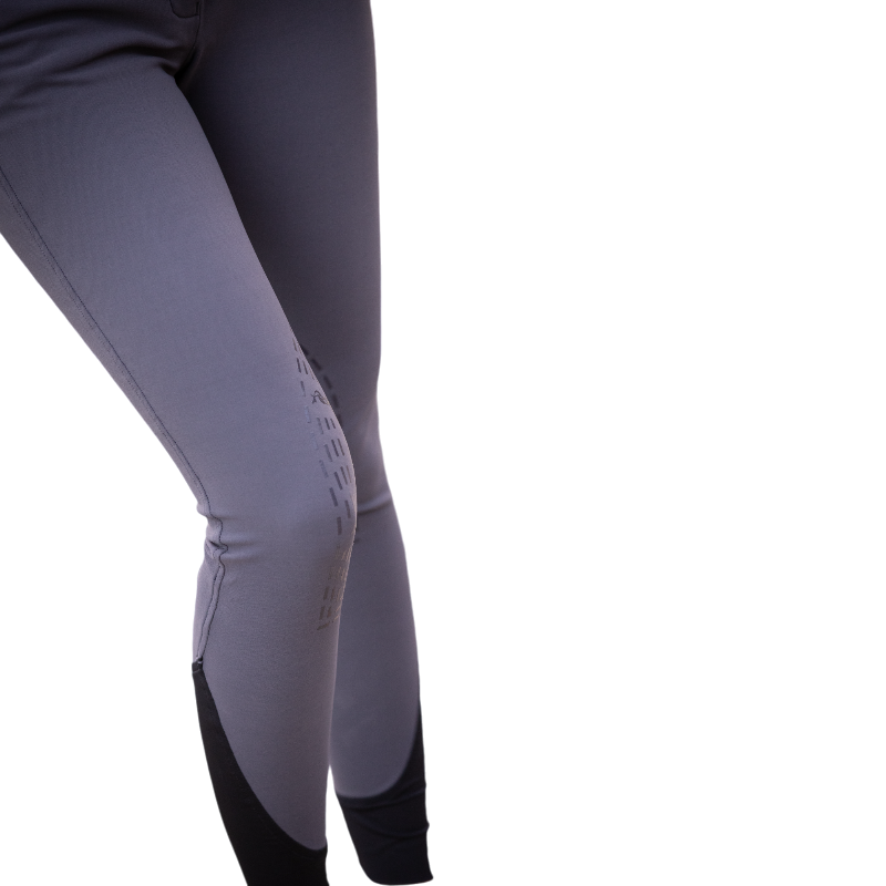 Pénélope - Pantalón de equitación mujer punto sillero gris oscuro | - Ohlala
