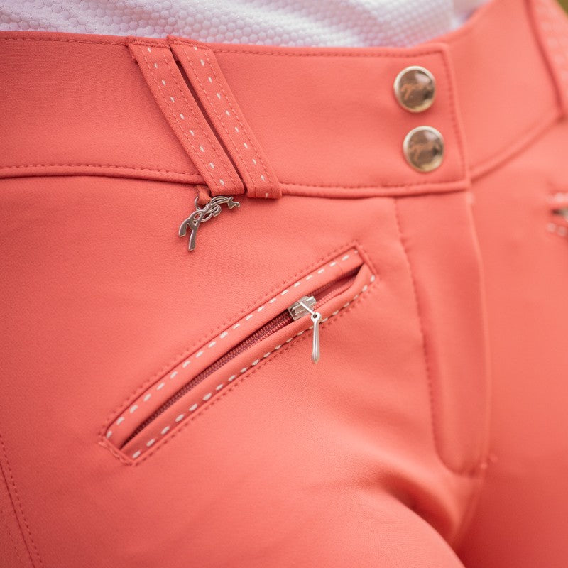 Pénélope - Women's high-waist riding breeches Rocky peach | - Ohlala