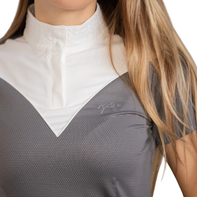 Pénélope - Polo da concorso maniche corte donna Las Honey grigio | - Ohlala