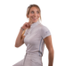 Pénélope - Women's short-sleeve Moon Mesh white competition polo | - Ohlala