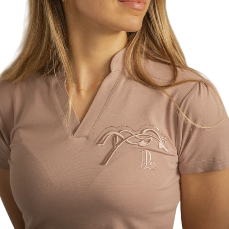 Pénélope - Polo manica corta donna Josie beige/rosa | - Ohlala
