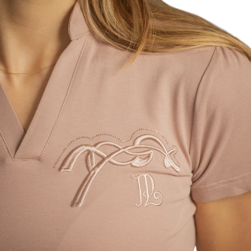 Pénélope - Polo manica corta donna Josie beige/rosa | - Ohlala