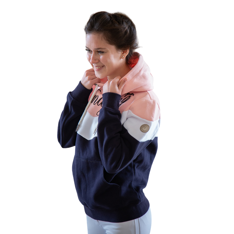 Pénélope - Sweatshirt Artémis marine/ wit/ roze | - Ohlala