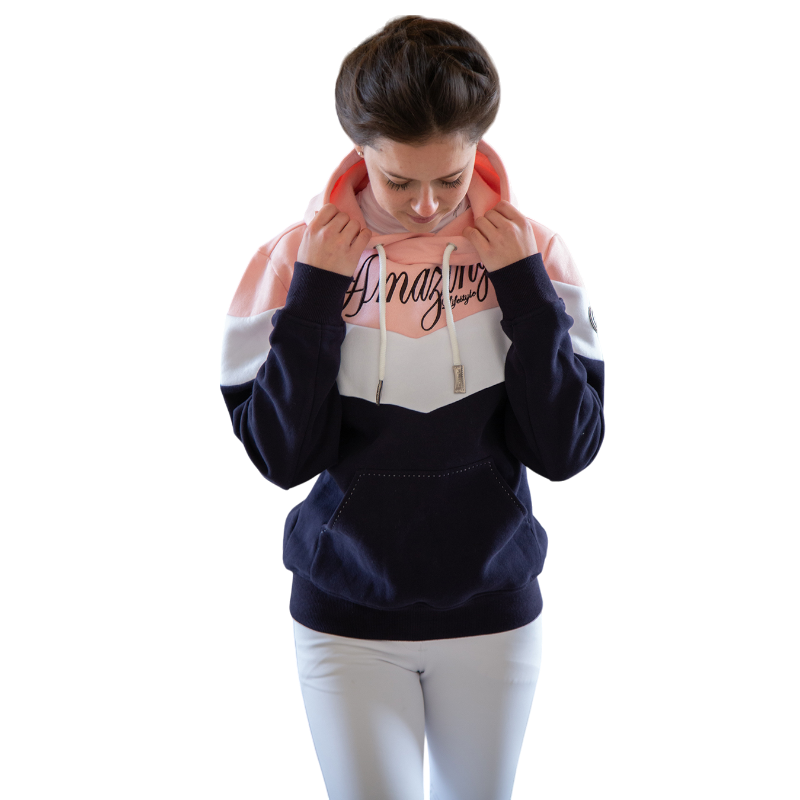 Pénélope - Sweatshirt Artémis marine/ wit/ roze | - Ohlala
