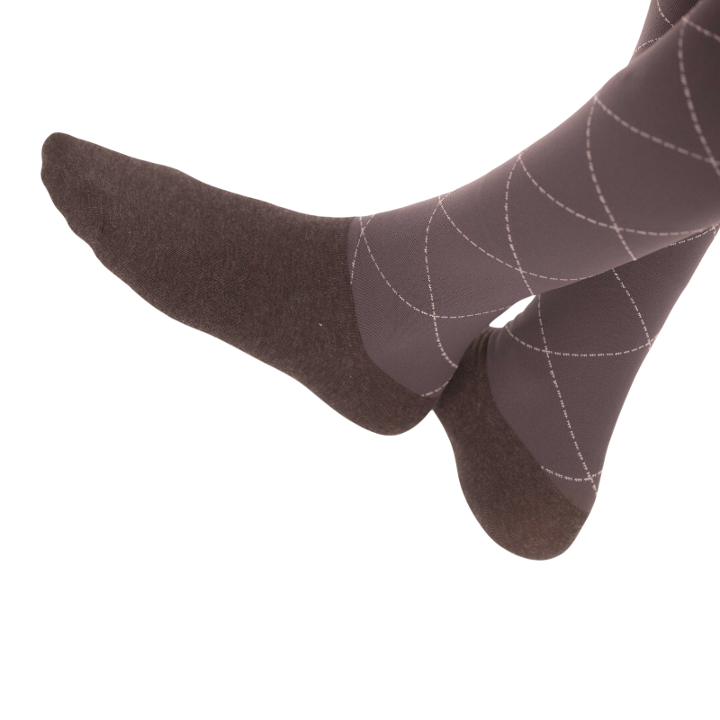 Pénélope - Chaussettes d'équitation Luxe gris (x2) | - Ohlala