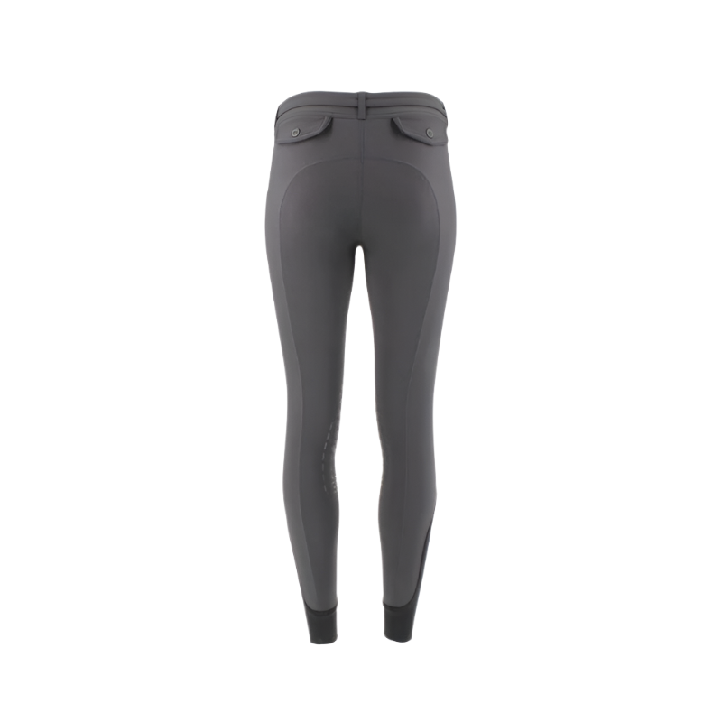 Pénélope - Pantalón de equitación mujer punto sillero gris oscuro | - Ohlala