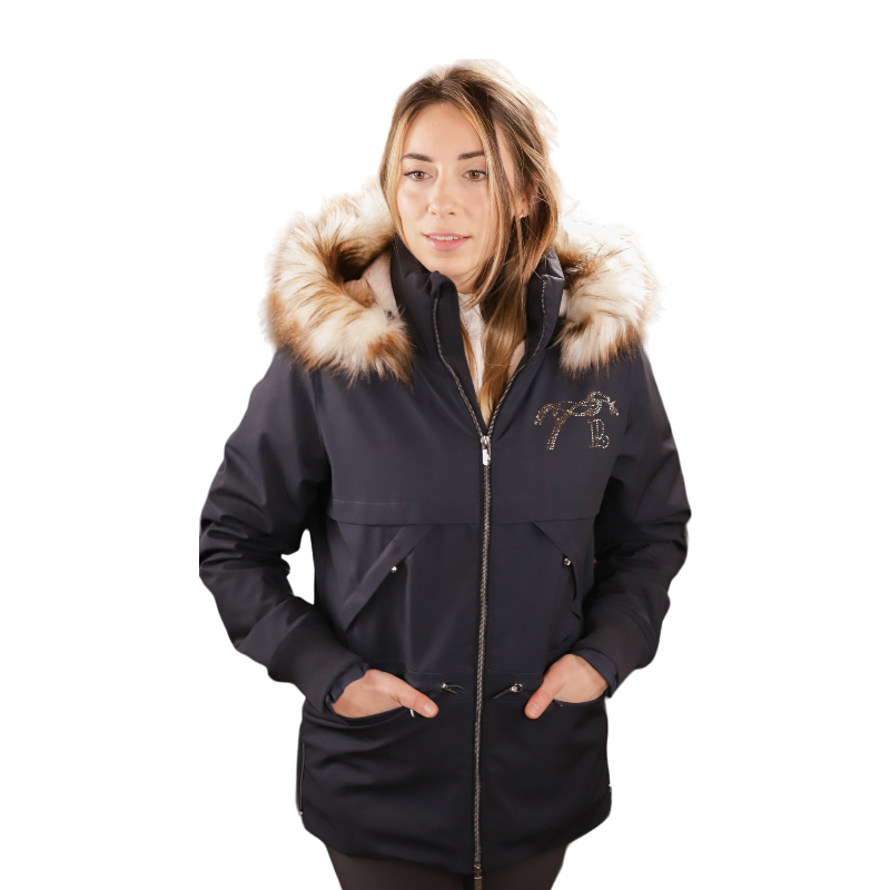 Pénélope - Parka Steppy dames marineblauw | - Ohlala