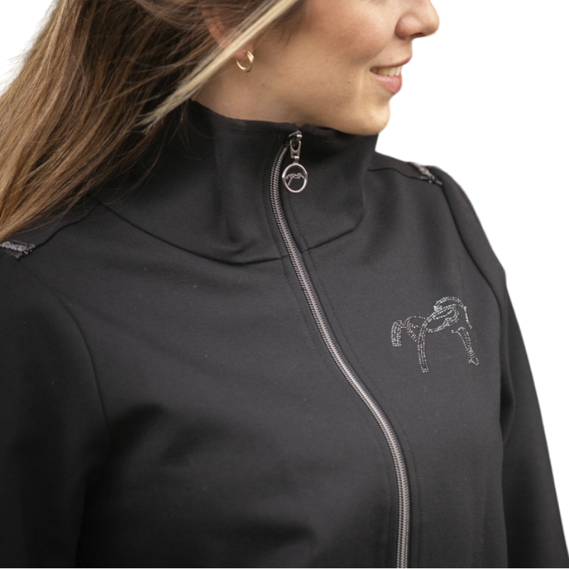 Pénélope - Veste Tweeny strass noir | - Ohlala