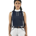 Flags & Cup - Polo sans manches Candiba femme marine | - Ohlala