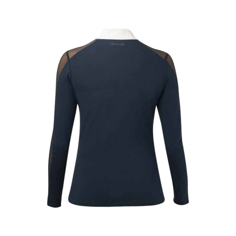 Equithème - Langarm-Polo Pekin Marine | - Ohlala