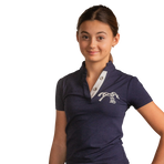 Eden by Pénélope - Kinderpolo korte mouwen Victorine marineblauw | - Ohlala