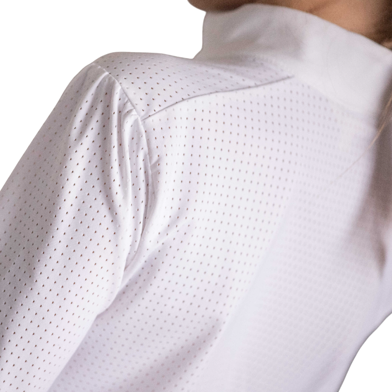 Eden by Pénélope - Polo de concours enfant Bruges Mesh blanc | - Ohlala