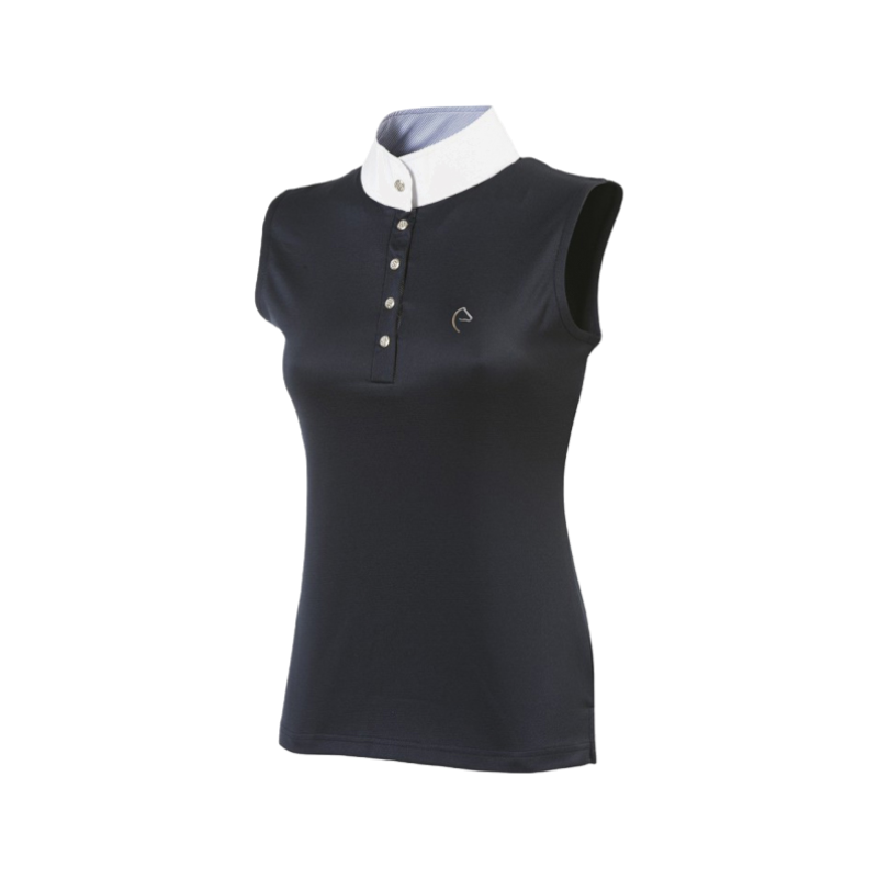Equithème - Ärmelloses Mesh-Poloshirt Marine | - Ohlala