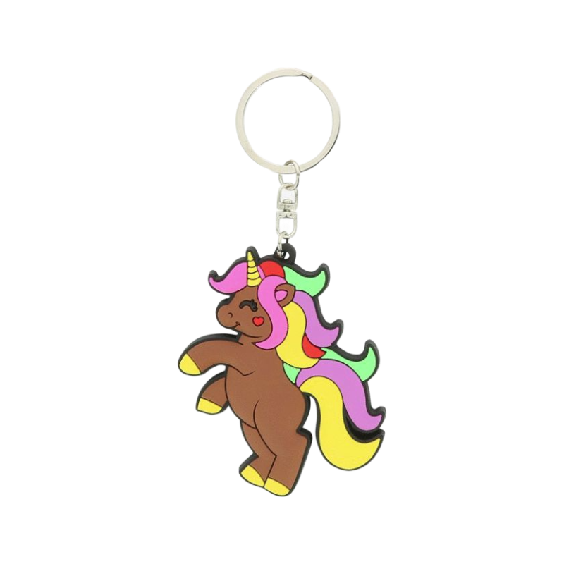 Equi-kids - Porte-clés licorne brun | - Ohlala
