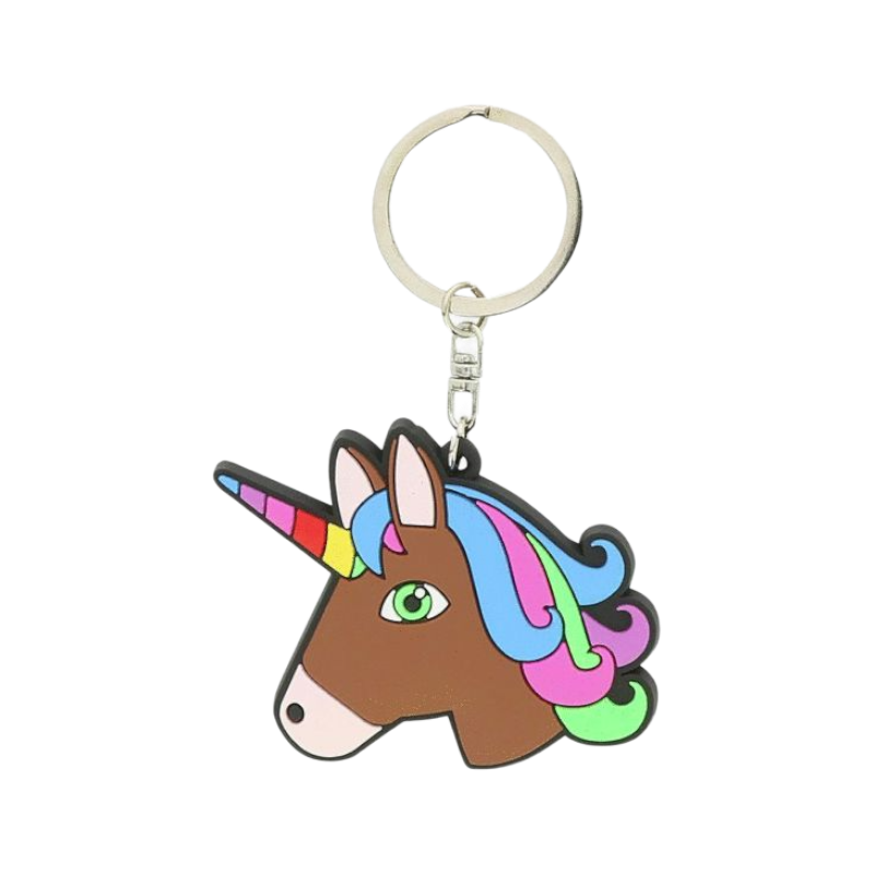 Equi-kids - Porte-clés tête de licorne brun | - Ohlala