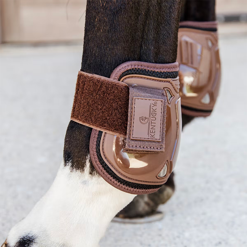 Kentucky Horsewear - Protège boulets Air Velcro marron | - Ohlala