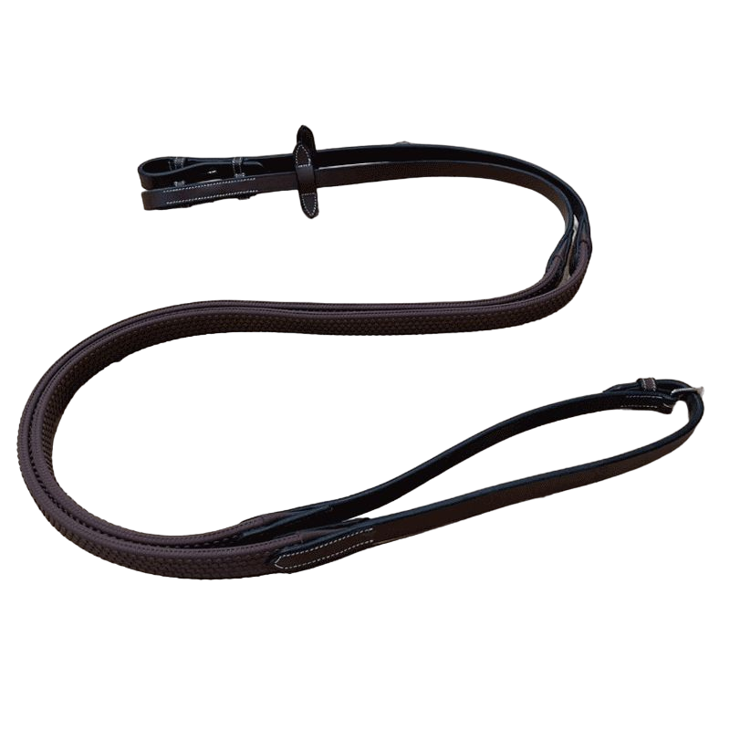 Jump'In - 5/8 One Hazelnut rubber reins | - Ohlala