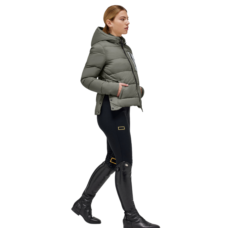 RG Italy - Doudoune manches longues femme Hooded Puffer vert kaki | - Ohlala