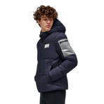 RG Italy - Piumino con maniche lunghe uomo Hooded Puffer blu navy | - Ohlala