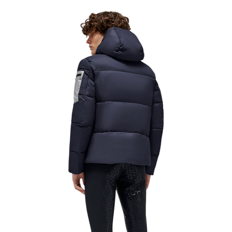 RG Italy - Herren Steppjacke mit langen Ärmeln Hooded Puffer Marine | - Ohlala