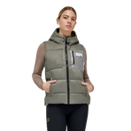 RG Italy - Damen Steppweste Hooded Puffer Khaki | - Ohlala