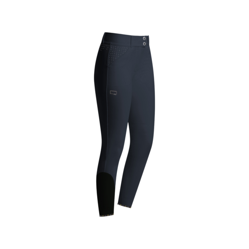 RG Italy - Damen-Reithose High Waist Strass Navy/Rosa