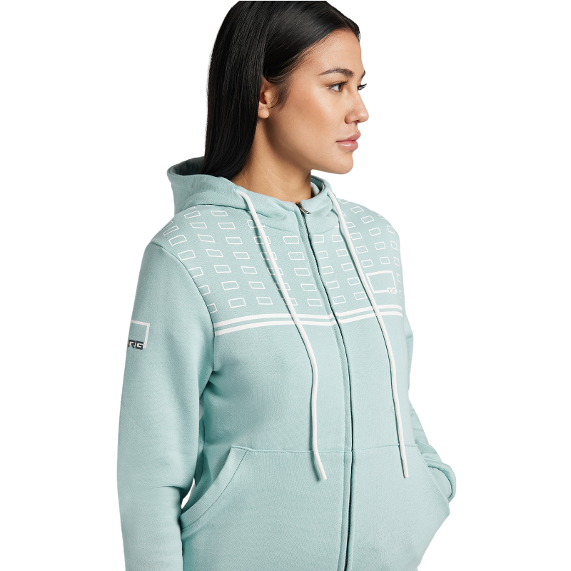 RG Italy - Langarm-Sweatjacke mit Reißverschluss Damen RG Logo Stripe blau | - Ohlala
