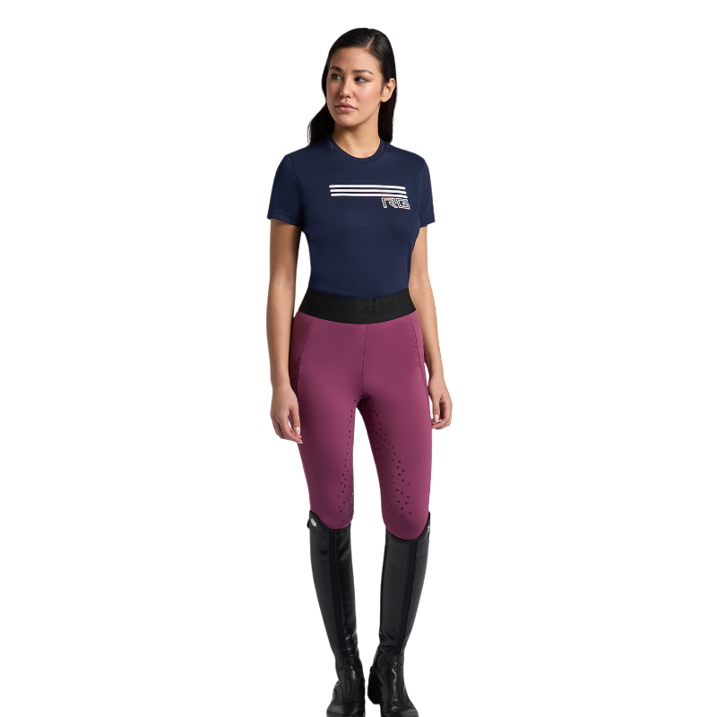 RG Italy - Damen Kurzarm-T-Shirt Triple Bar marine | - Ohlala