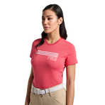RG Italy - Damen Kurzarm-T-Shirt Triple Bar rose | - Ohlala