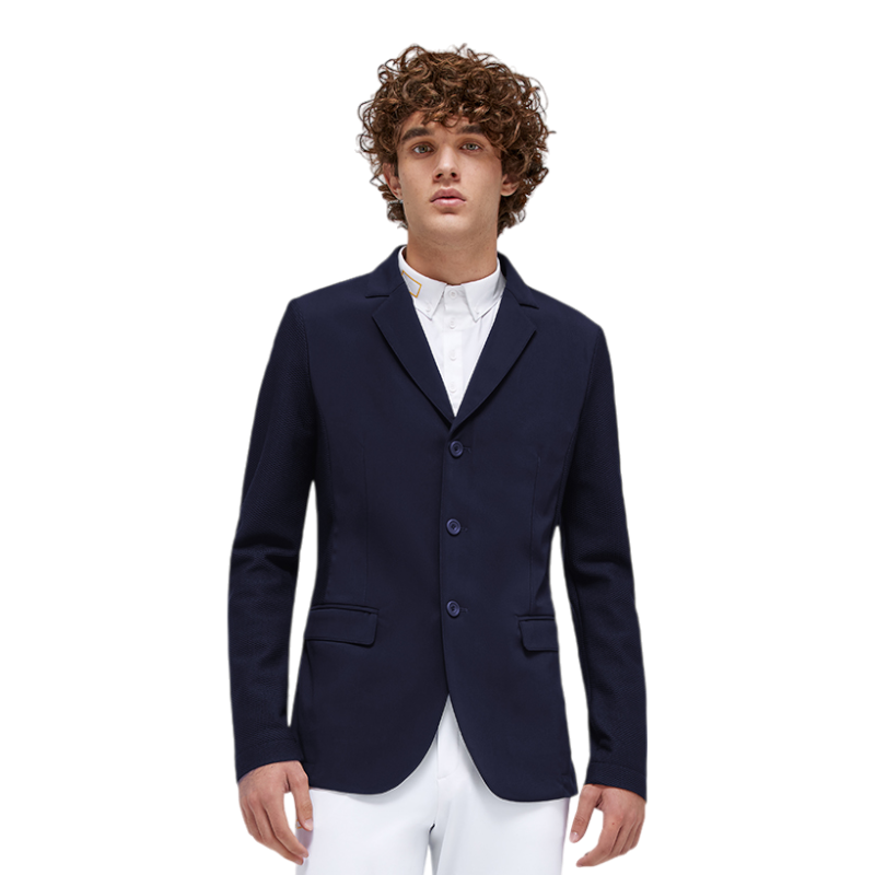 RG Italy - Giacca da concorso uomo Jersey Mesh blu navy | - Ohlala