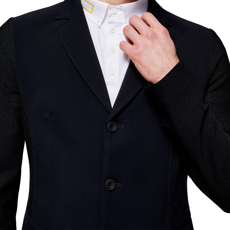 RG Italy - Giacca da concorso uomo Jersey Mesh nera | - Ohlala