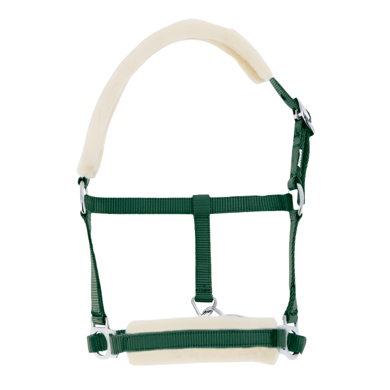 Riding World - Dark green synthetic sheepskin foal halter | - Ohlala