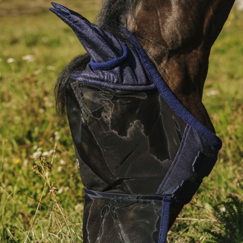 Riding World - Masque anti-mouches avec oreilles First marine | - Ohlala