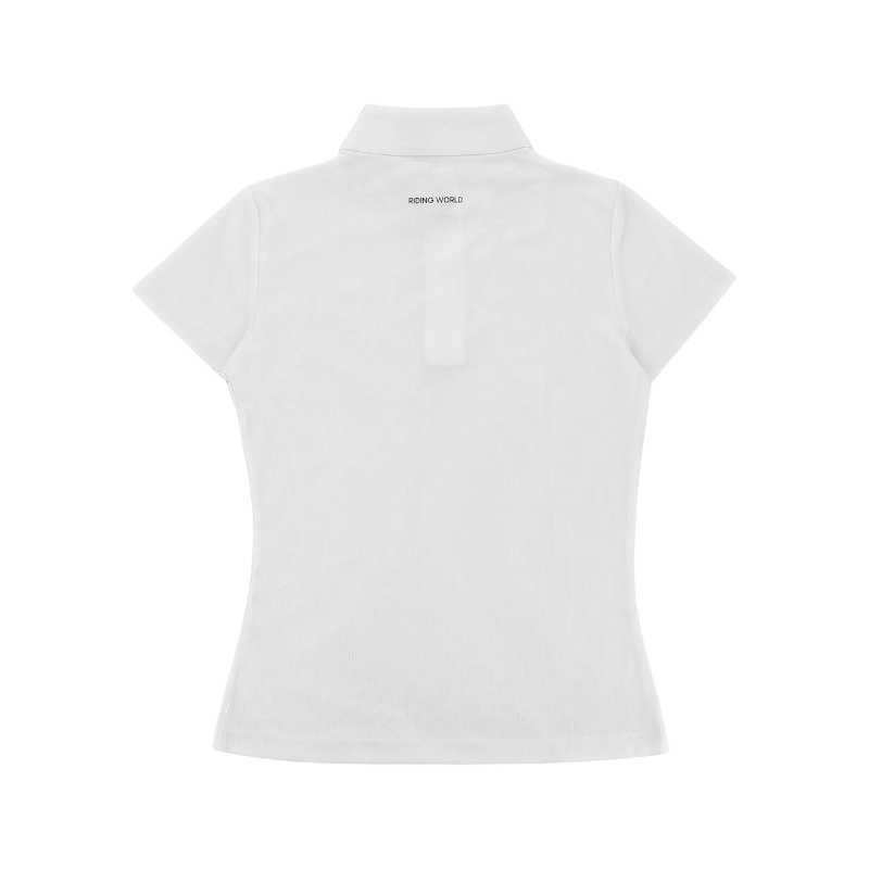 Riding World - Polo de concours manches courtes femme Roxane blanc | - Ohlala