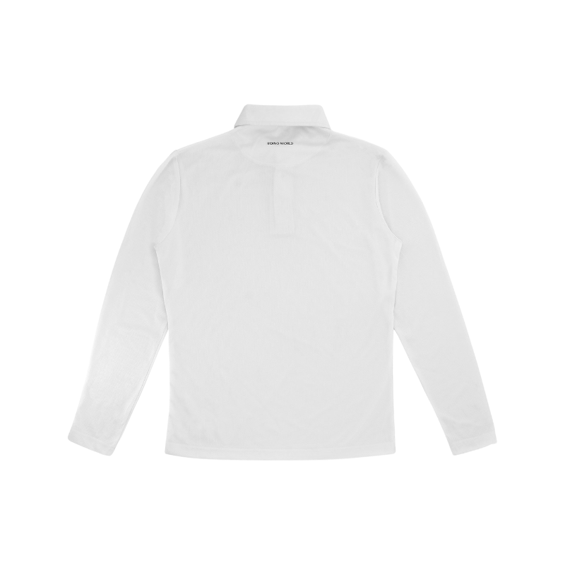 Riding World - Men's long-sleeve competition polo Romeo white | - Ohlala