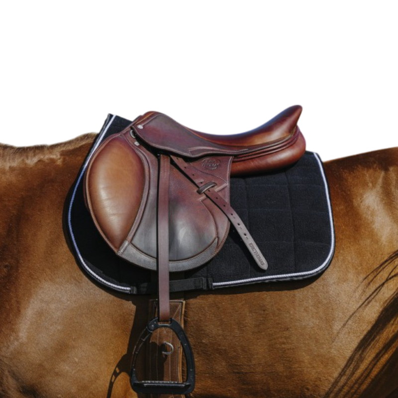 Riding World - Tapis de selle Corduroy noir | - Ohlala