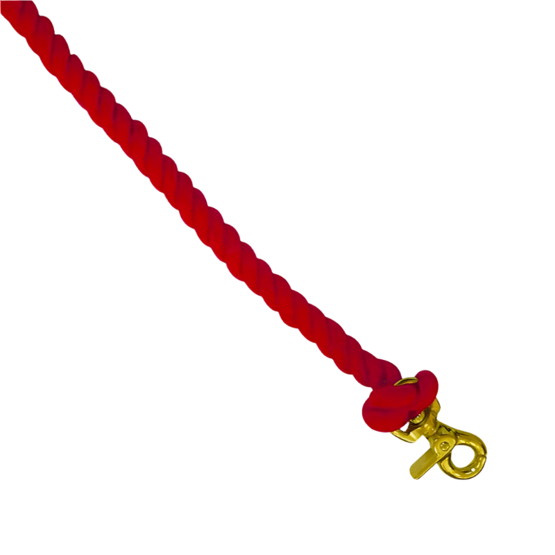 Norton - Red twisted cotton reins from pony games