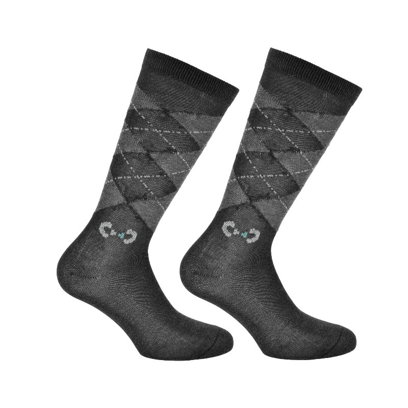Riding World - Jude Anthracite Riding Socks (x2) | - Ohlala