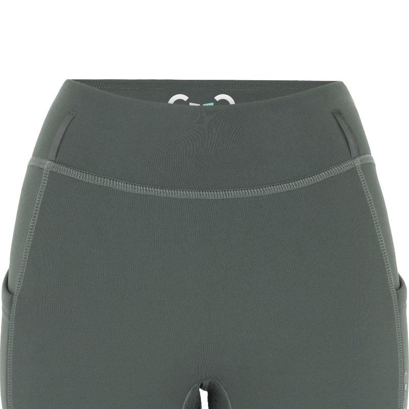 Riding World - Fleece rijlegging kinderen Volga grijs/groen | - Ohlala