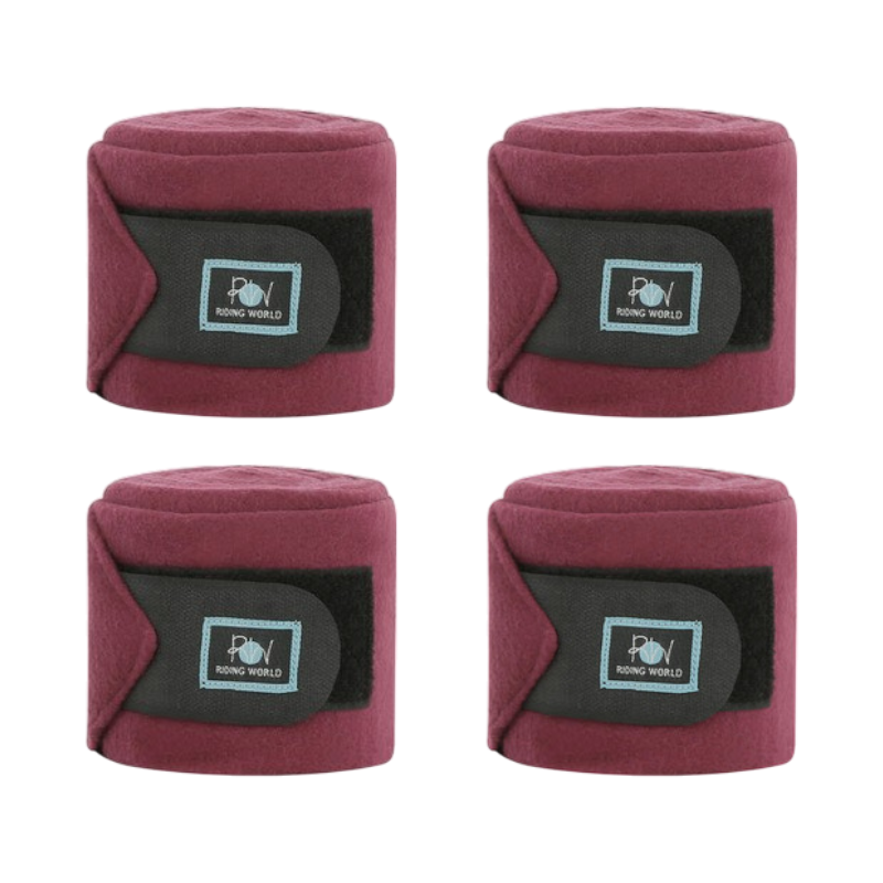 Riding World - Polo-Bandagen Eco Bordeaux (x4) | - Ohlala