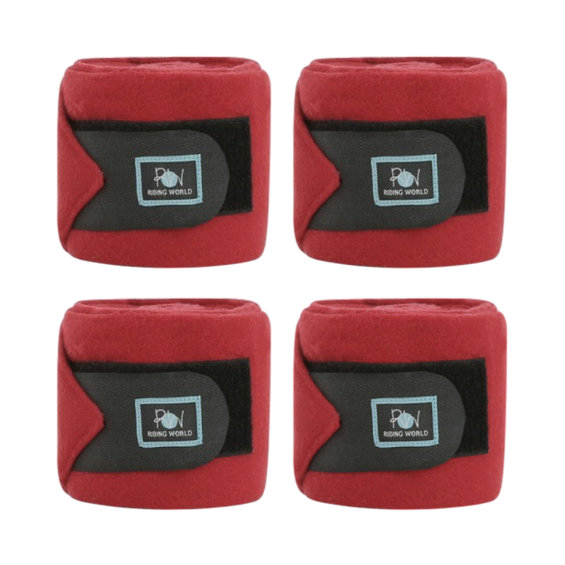 Riding World - Bandaże polo Eco czerwone (x4) | - Ohlala
