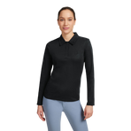 Samshield - Damen Langarm-Polo Lucie schwarz mesh | - Ohlala