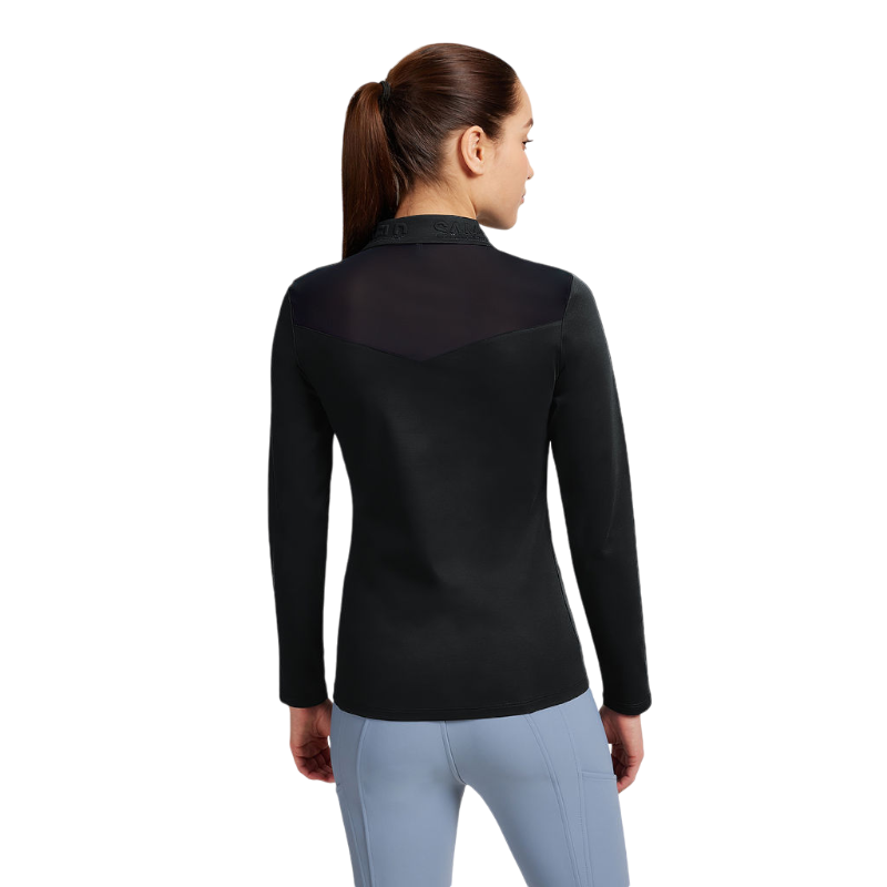 Samshield - Polo manica lunga donna Lucie nero mesh | - Ohlala