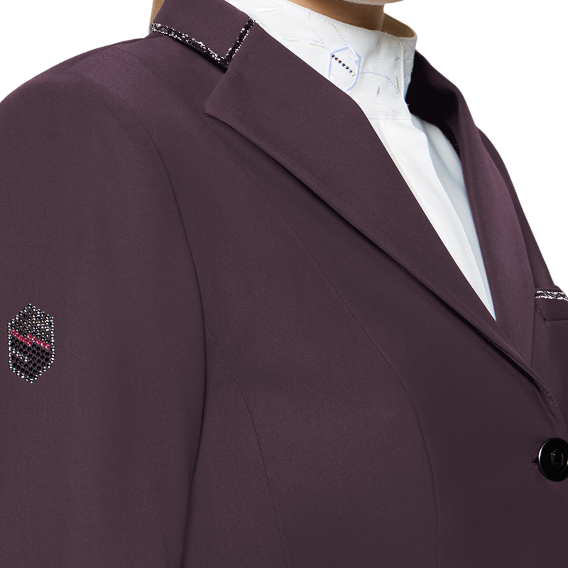Samshield – damska marynarka konkursowa Victorine Crystal Fabric w kolorze czarnej wiśni