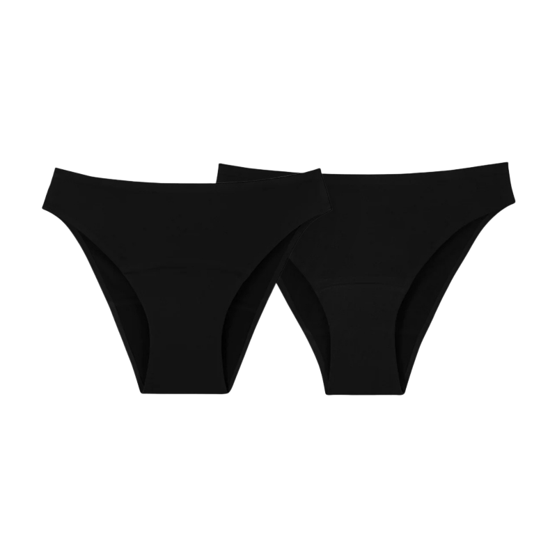 Smoon - Pack culottes menstruelles fille flux abondant et moyen noir x2 | - Ohlala