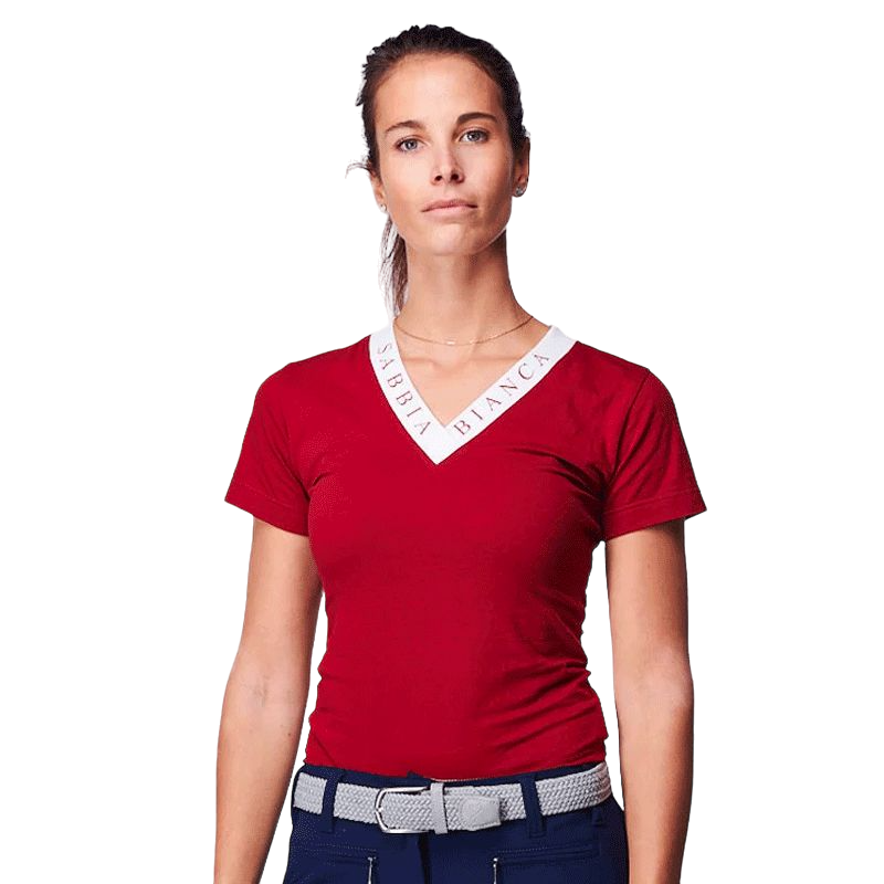 Sabbia Bianca - Women's short sleeve t-shirt Adeona red | - Ohlala