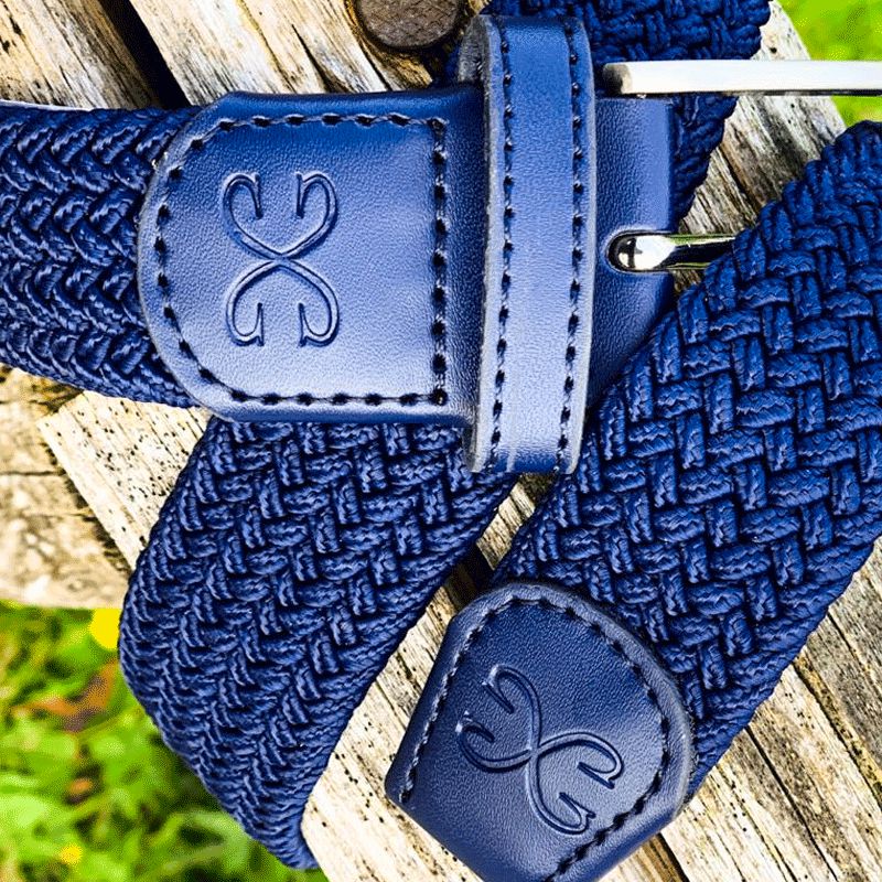 Sabbia Bianca - Unisex stretch belt navy | - Ohlala