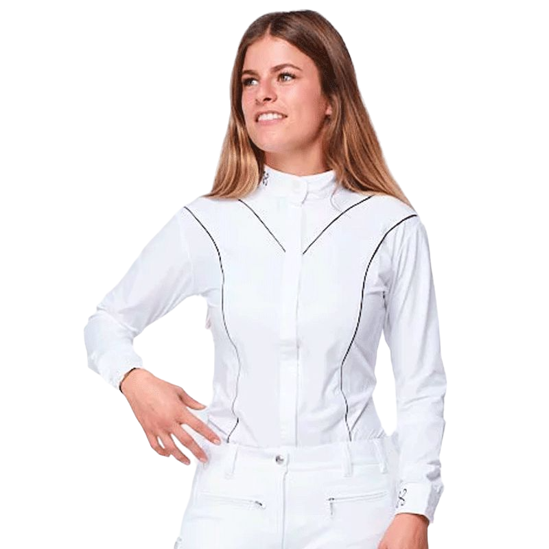 Sabbia Bianca - Camisa de manga larga mujer Lucine blanco | - Ohlala