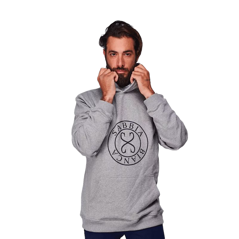 Sabbia Bianca - Sweat à capuche homme Nino gris | - Ohlala